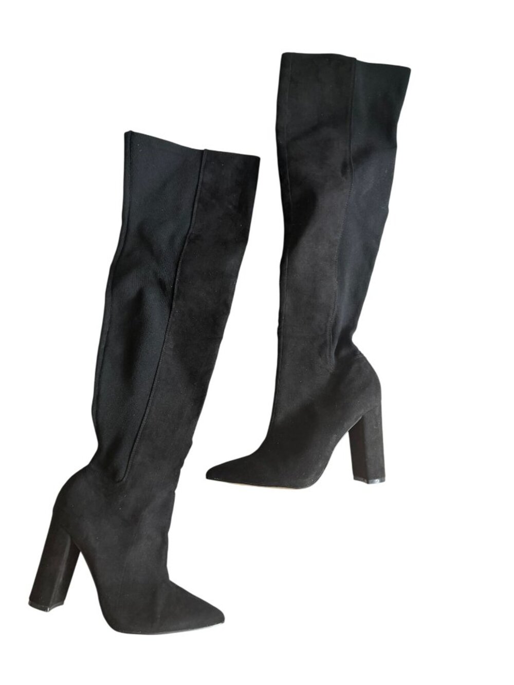 EXPRESS Pull On Black Knee High Stretch Boots Size 8 NEW NWT - Picture 8 of 8